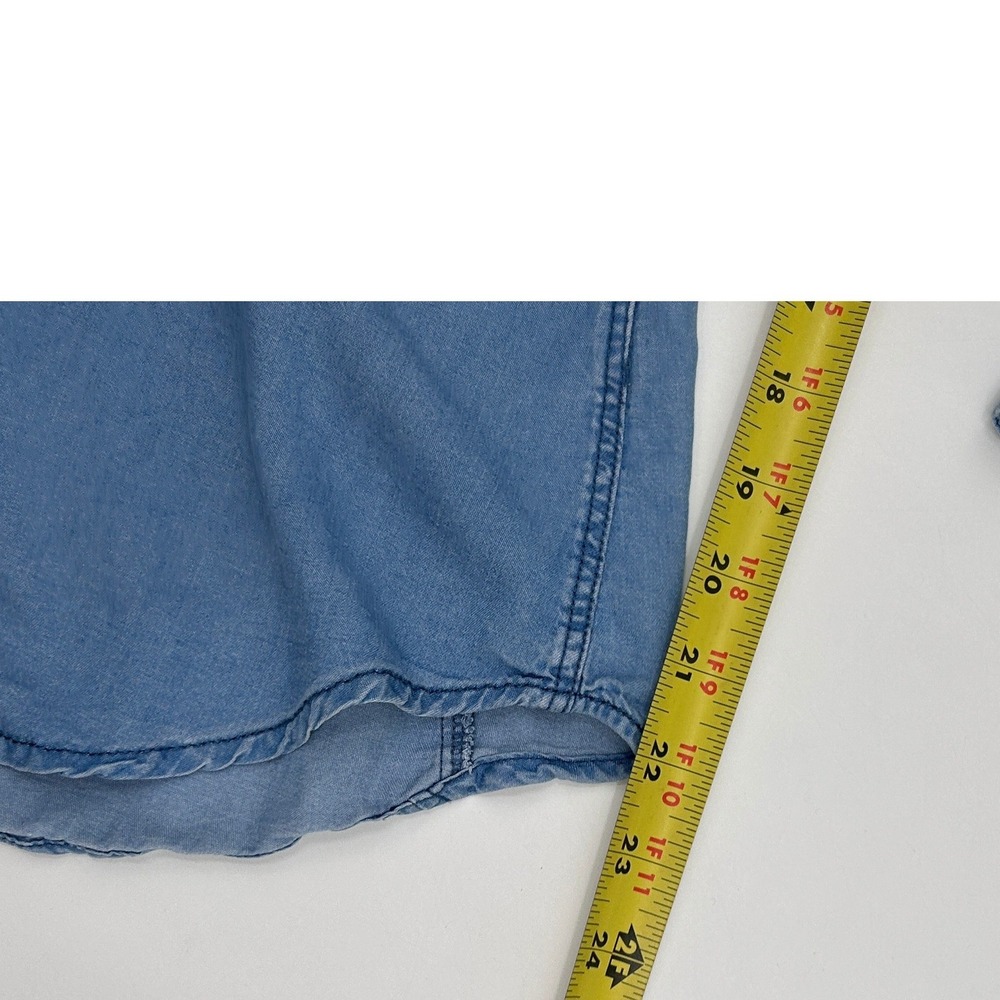Thread & Supply Women Light Blue Tencel Lyocell Button Down Shirt Small TS-101 - Picture 6 of 8